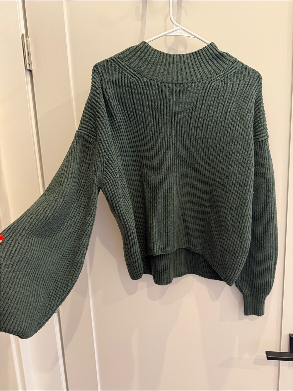 Maeve Ribbed Turtleneck Sweater in Deep Green
